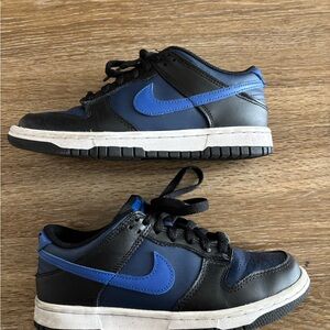 Nike Black and Blue Low-Top Sneakers
